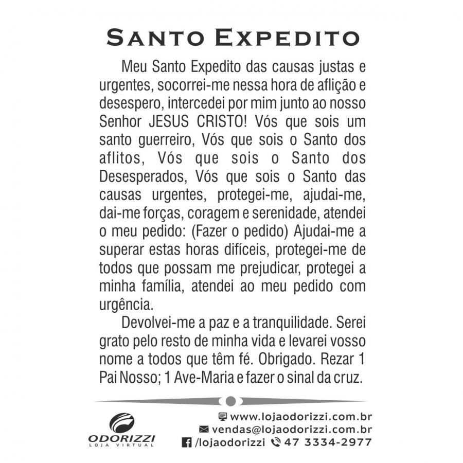 Santinho Santo Expedito - 200 unid