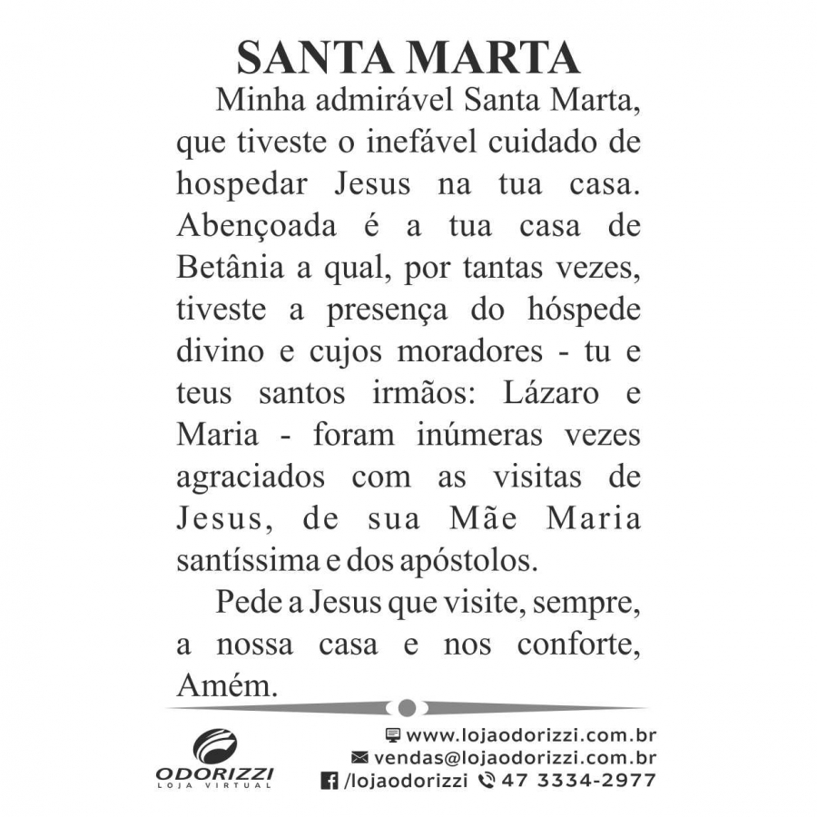 Santinho Santa Marta - 200 unid