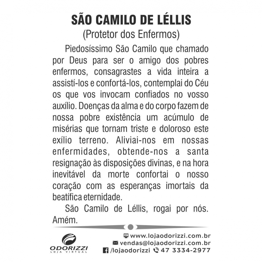 SANTINHO S�O CAMILO DE LELLIS - 200 unid