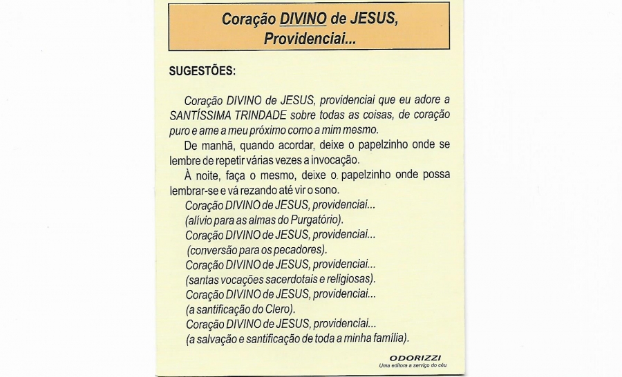 CORA��O DIVINO DE JESUS , PROVIDENCIAI... 100 unid