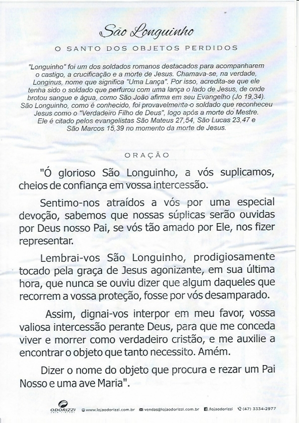 poster sao longuinho 1unidade