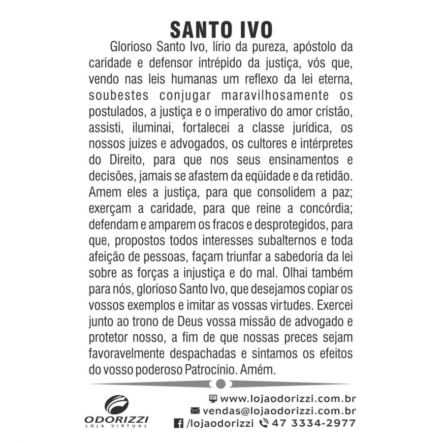 Santinho Santo Ivo - 200 unid