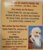 TERCINHO DO SANTO PADRE PIO 100 UNIDADES